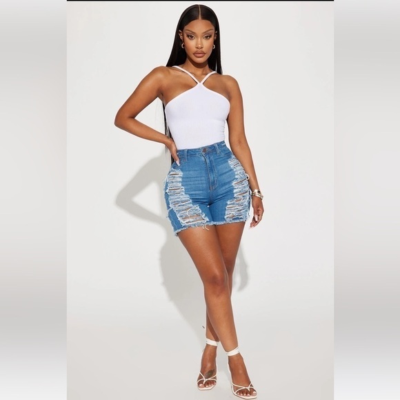 Fashion Nova Pants - 🆕Fashion Nova - Yes Now Distressed Bermuda Shorts
